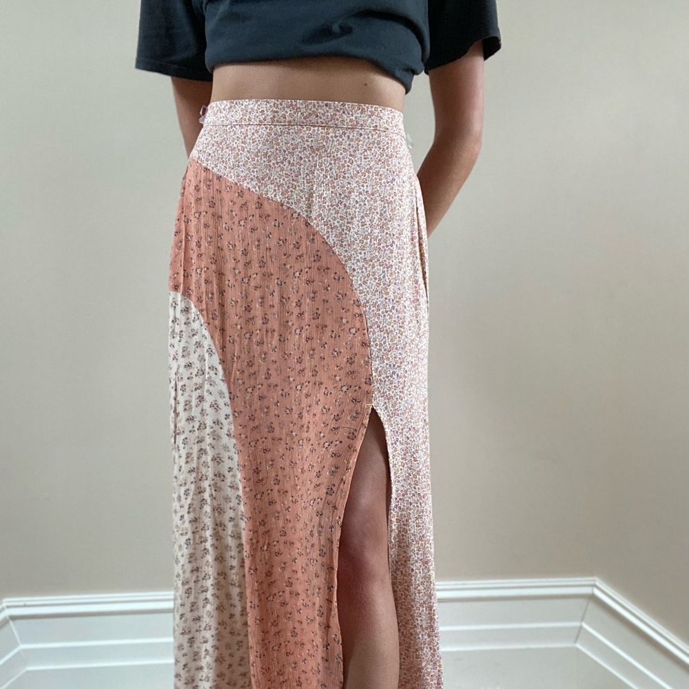 Patch Work Ankle Skirt